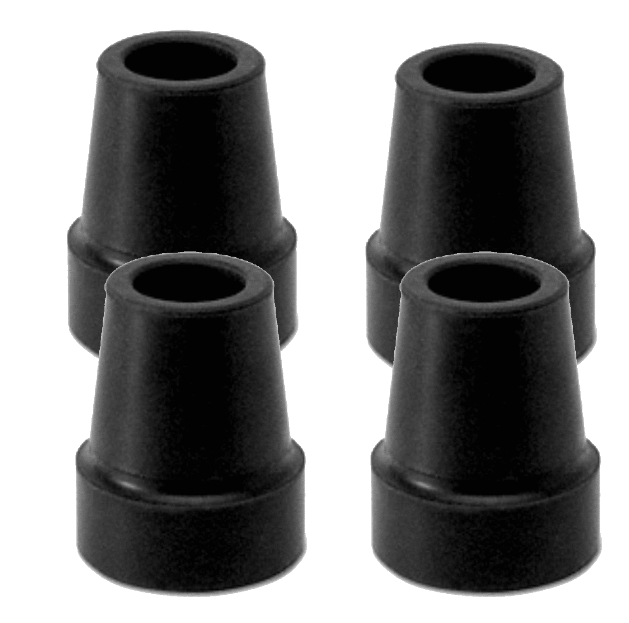 Pivit Quad Cane Replacement Tips Black Pack of 4 Rubber Ends Fit