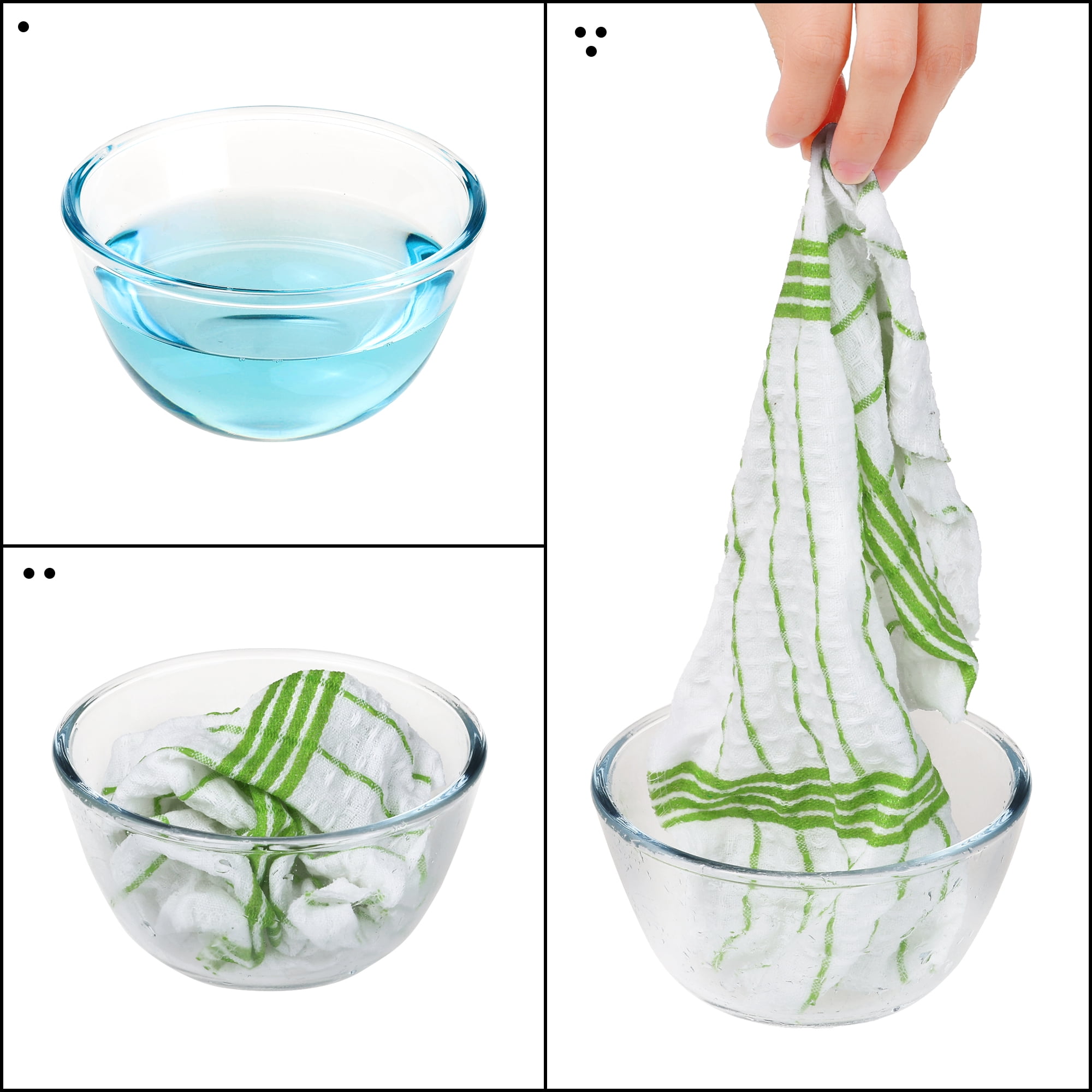 Unique Bargains Reuseable Super Absorbent Lint Free Cotton Cleaning Cloths Towels Multi 10