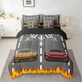 thumbnail image 2 of Ensemble de Couette Erosebridal 7 Pcs pour Lit Double, Voiture de Course Réversible Tout‑en‑un pour Lit Double, Ensemble de Literie Voiture de Course pour Lit Double, Couette Voiture de Course, Drap Plat, Drap-Housse, Taies d'Oreiller, 2 of 5