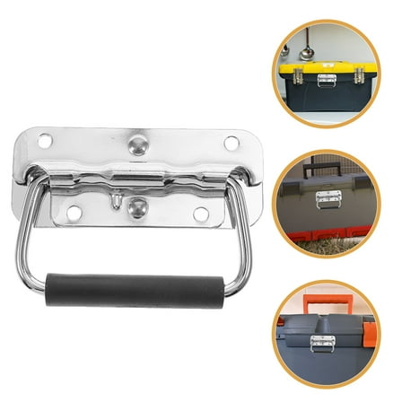 FONDOTIN screen door pull Folding Pull Handle Iron Secure Grip Wooden Boxes 2pcs