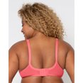 thumbnail image 2 of Women's Curvy Couture 1017 Tulip Lace Push Up Balconette Bra (Sun Kissed Coral 46C), 2 of 3