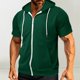 thumbnail image 1 of Blusa y camisa de manga corta con cuello vuelto para hombre, informal, de moda, de color liso, con botones, solapa y hebilla de gancho, camiseta de manga corta de poliéster para hombre., 1 of 7
