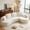 Beige, variant on 122" Curved Modular Sectional Sofa for Living Room,Modern Oversized Cloud Couch,4-Seater Extra Deep Seat Sofa.