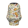 thumbnail image 2 of Fotbe Autumn Pumpkins Leaves Pattern Car Seat Covers for Babies, Nursing Breastfeeding Cover Infant Carseat Canopy, Soft Stretchy Carrier Cover, 2 of 9