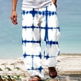 thumbnail image 1 of Men's Pants Men Summer Casual Fashio Printing Elastic Waist Straight Trousers, 1 of 5