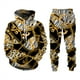 thumbnail image 2 of Conjunto de 2 sudaderas con capucha y cadena de lujo para hombre, con estampado 3D de cuerpo completo, estilo retro, estilo corte, pantalón y traje, primavera y otoño, 2 of 5