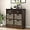 Espresso, variant on Storage Cabinet with 2 Drawers and 4 Classic Rattan Storage Baskets, Rustic Style Console Tables & Sideboards for Living Room & Dining Room, 28" L x 11.8" W x 28" H Espresso