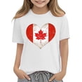 thumbnail image 4 of ITSAME T-Shirt for Boys Girls, Round Neck Heart Print Short Sleeve Kids Casual Fashion Loose Pullover White Size 7T, 4 of 6