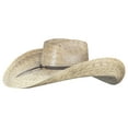 thumbnail image 4 of 2 pack Oversized Dark and Natural Cowboy Wide Brim Straw Hat | Sombrero de Palma Grande Obscuro y Natural - MexART, 4 of 9