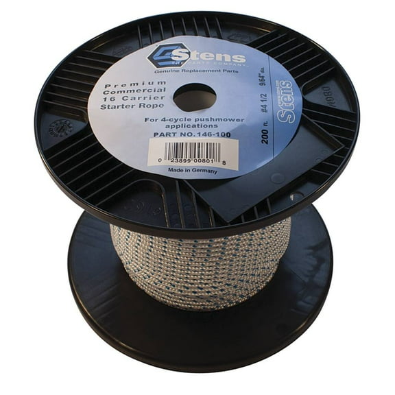 New Stens 200' Solid Braid Starter Rope 146-100 #4 1/2 Solid Braid