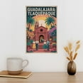 thumbnail image 3 of Vintage Retro Travel Poster Wall Art Tlaquepaque Guadalajara Mexico Colonial Church Plaza Historic Landmark Canvas Poster, 3 of 8