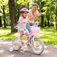 thumbnail image 4 of Gymax 14'' Kids Bike w/Training Wheels Hand Coaster Brakes Adjustable Seat Handlebar, 4 of 10