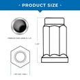 thumbnail image 3 of 16 Red 10X1.25 Flat Base Lug Nuts ATV UTV 14mm Hex Honda Yamaha Suzuki, 3 of 3