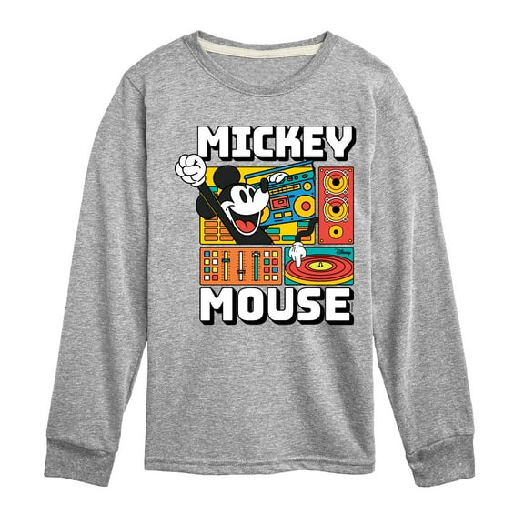 Disney - Mickey Wave Form - Toddler & Youth Long Sleeve Graphic T-Shirt