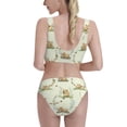 thumbnail image 5 of High Waisted Bikini Sets For Women, Plant Capybara Print Swimsuits Tummy Control, Two Pieces Bathing Suit, 5 of 8