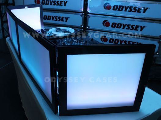 Odyssey CTBC2060 DJ Table + Scrim Werks SWFTT5816B Tabletop Façade 