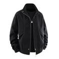 thumbnail image 4 of Umfun Full Zip Track Jackets for Men Athletic Lightweight Stand Collar Casual Sport Coat Soft Breathable Everyday Outerwear for Autumn Running and Daily Commute, 4 of 9