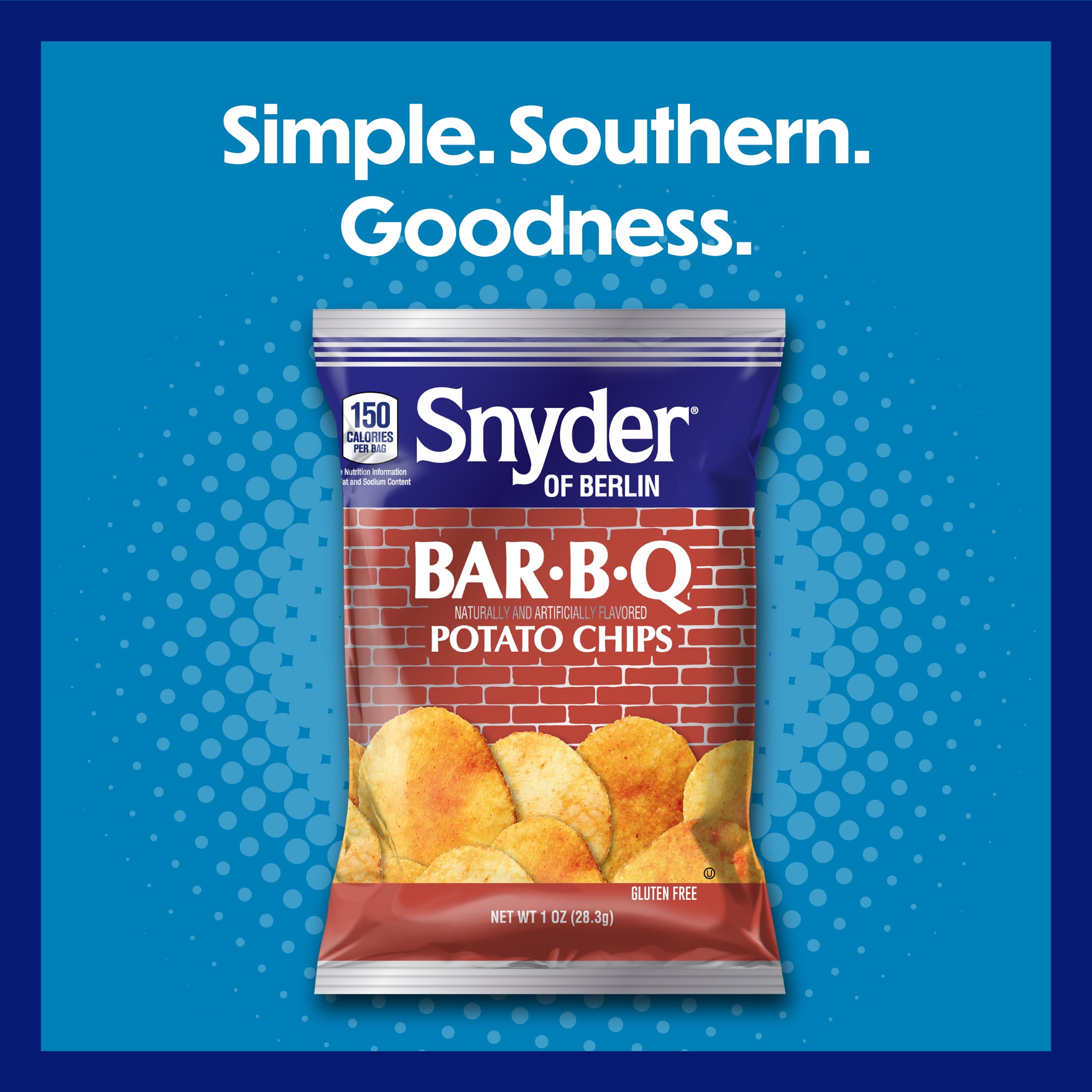 (2 pack) Snyder of Berlin Bar-B-Q Potato Chips, Gluten-Free, 1 oz Bag