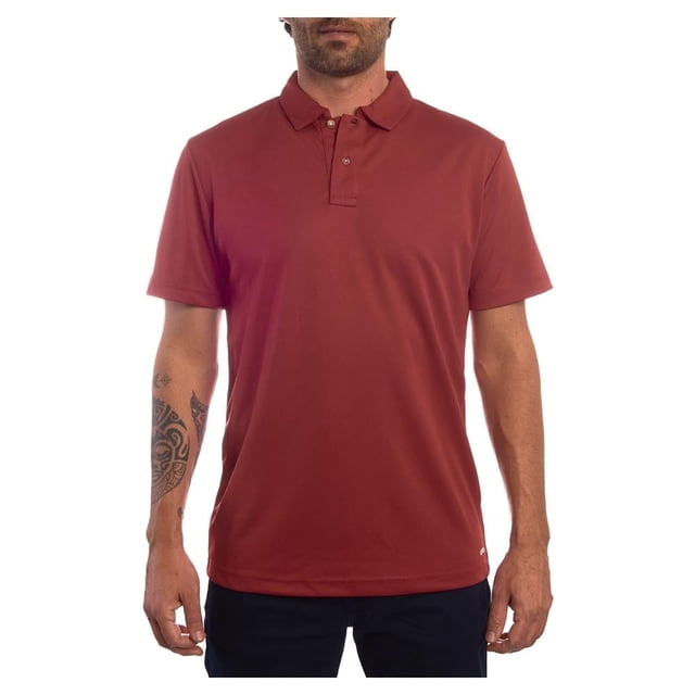 Playera Polo Riders Talla M Manga Corta Rojo Quemado
