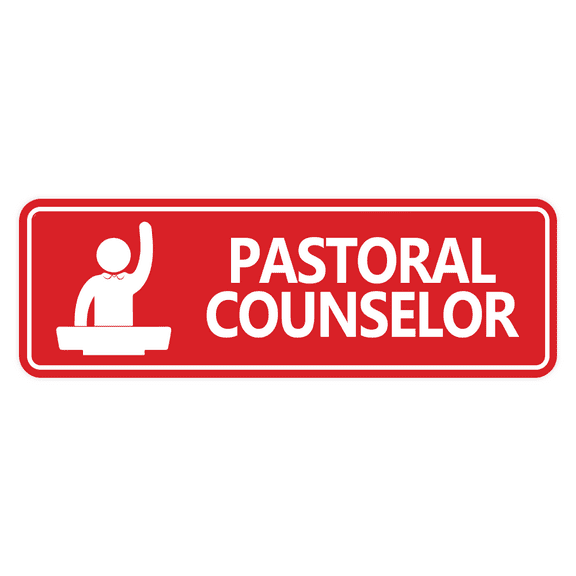 Standard Pastoral Counselor Sign (Red) - Large