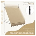 thumbnail image 4 of 6.5x4ft Retractable Awning, Patio Door Window Shade, UV Protection, Manual Crank, Beige, 4 of 9