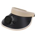 thumbnail image 2 of Sombreros de ventilador con energía solar y carga USB para hombres y mujeres, de ala ancha, transpirables, con parte superior vacía y protección solar, de poliéster., 2 of 6