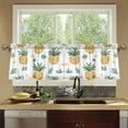 thumbnail image 4 of Yayeee Kitchen Curtains Tier Set of 2 Light Filtering 57"x24" Over Sink Window Panels, Pineapple, 4 of 7