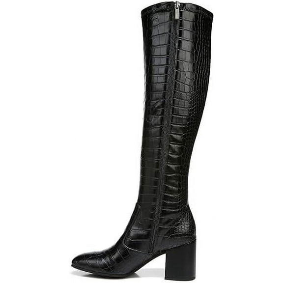 Franco Sarto Women's Talfer Knee High Boot Black Croc 8M