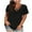 Black, variant on fatyb Womens Plus Size Tops Criss Cross V Neck Loose T-Shirts Casual Short Sleeve Solid Color Blouses