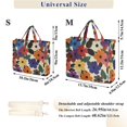 thumbnail image 2 of FORMRS Womens Corduroy Tote Bag Crossbody Shoulder Handbag with Pocket, Large Colorful Flowers Pattern, 2 of 7
