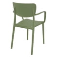 thumbnail image 3 of Compamia Loft Indoor Outdoor Dining Arm Chair, Olive Green (Set of 1), 3 of 8