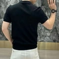 thumbnail image 4 of Men's Summer Business Fashion Short Sleeved Solid Color POLO Shirt, 4 of 5