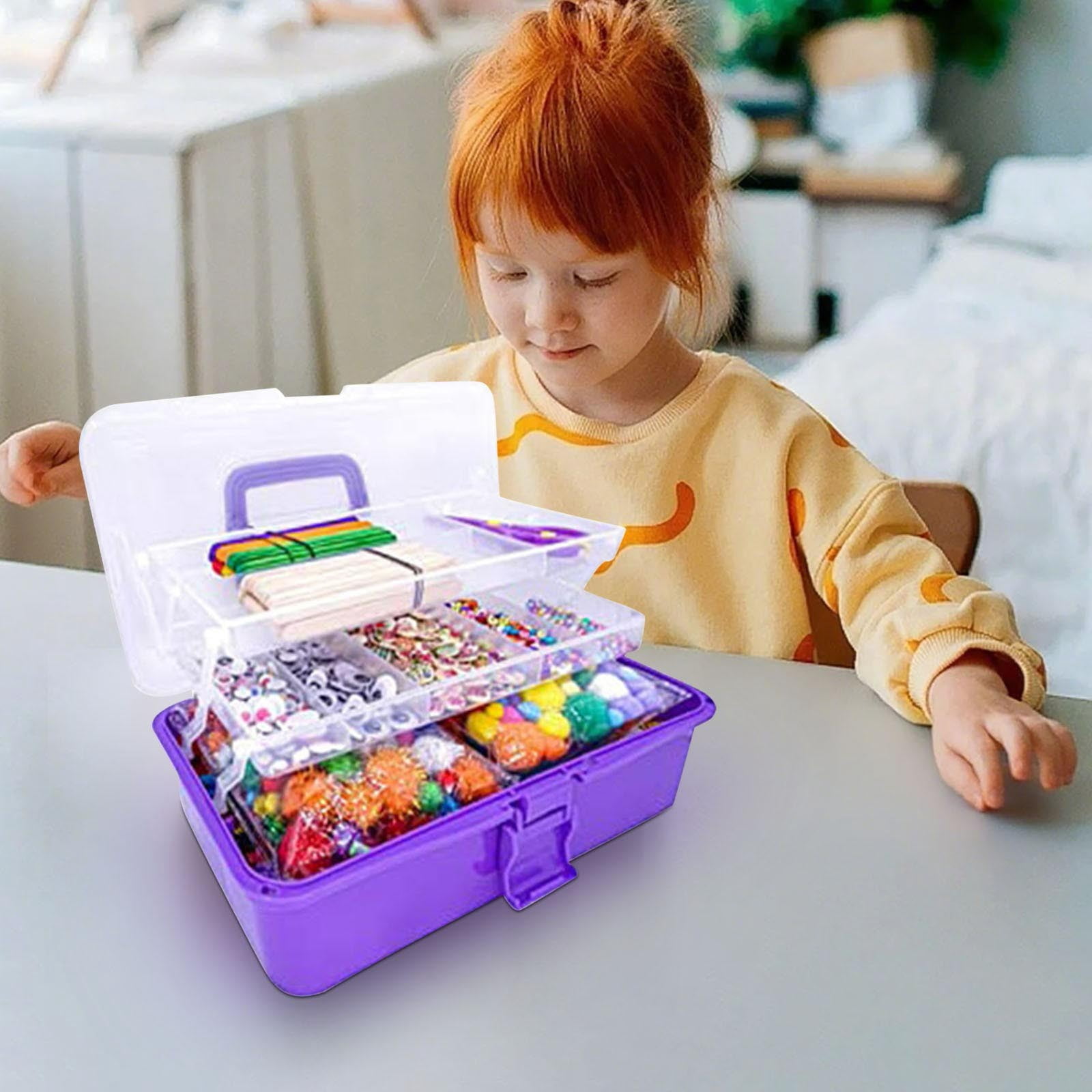 DIY Tote Box Set for Kids - Portable Craft Storage with Safe Materials for Educational Play - Perfect Gift for Ages 3-8 B