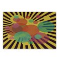 thumbnail image 1 of Retro Cutting Board, Abstract Circular with Stripes Background Vintage Graphic Design, Decorative Tempered Glass Cutting and Serving Board, Small Size, Multicolor, by Ambesonne, 1 of 1