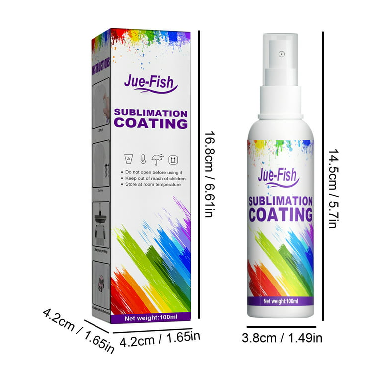 2x100ml Sublimation Spray, Sublimation Spray for Cotton Shirts, for All  Fabric Including 100% Cotton, Polyester, Carton, Pillows, Canvas, Quick Dry  