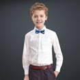 thumbnail image 2 of Pajarita de poliéster a rayas con puntos polares para estudiantes, niños pequeños, corbata de lazo, accesorios para cuello, 2 of 5
