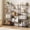 black, variant on Triple Column 4-Tier Bookshelf with 11 Open Shelves, Industrial Metal Frame and Wood Bookcase, Large Modern Storage Organizer for Office, Home, or Living Room, Space-Saving Design, Brown