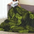 thumbnail image 6 of Zufioo Tropical Palm Leaves Fern Leaf Fleece Blanket Queen Size,Plush Bed Blanket,Ultra Soft Throw Blanket,Plush Fuzzy Cozy Blanket Perfect for Bed,Couch-40"x30", 6 of 7