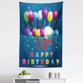 thumbnail image 1 of Birthday Tapestry, Joyful Surprise Event Teen Celebration Party with Balloons Ribbons Stars, Fabric Wall Hanging Decor for Bedroom Living Room Dorm, 5 Sizes, Multicolor, by Ambesonne, 1 of 1
