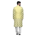 thumbnail image 3 of Atasi Ensemble Kurta Pyjama Indien pour Hommes, Veste Imprimée Classique Décontractée, 3 of 5