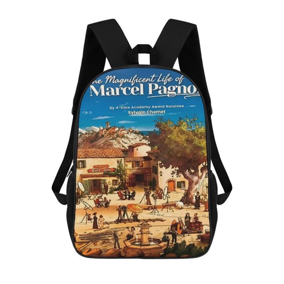 La Vida Magnífica de Marcel Pagnol-theme Backpack, Campus style schoolbag Bookbag with Adjustable Shoulder Straps And Large Zip Compartment, Unisex Travel Bags.