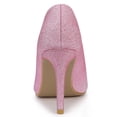 thumbnail image 4 of Zapatillas De Fiesta Tacones De Aguja Purpurina Para Mujer Rosa 36, 4 of 7