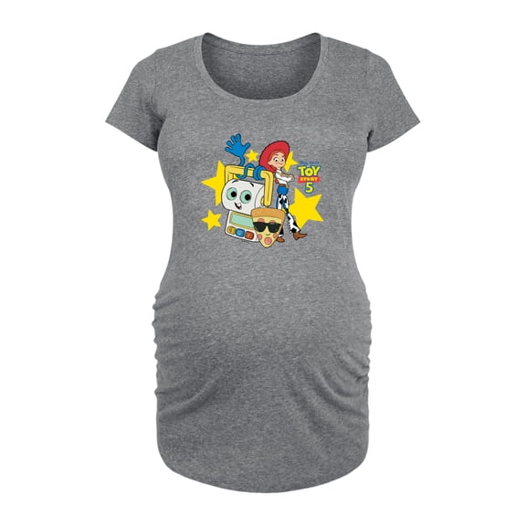 Toy Story 5 - Pizza Toy And Friends - Women's Maternity Scoop Neck Graphic T-Shirt