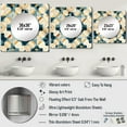 thumbnail image 4 of Designart "Vintage Moroccan Tile Aesthetics I" 0 Square Mirror Wall Decor Modern - Large Teal Square Bathroom Mirror - Square Printed Wall Mirror Art, 4 of 5