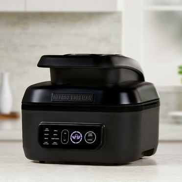 George Foreman Beyond Grill 7-in-1 Electric Indoor Grill and 6 Quart Air Fryer, Black, MCAFD800D