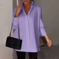 thumbnail image 2 of aidice Plus Size Shirts for Women Casual Lapel Neck Long Sleeve Button up Loose Office Workwear Tops, 2 of 9