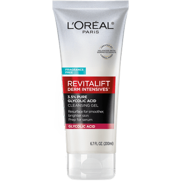L'Oreal Paris Revitalift Derm Intensives Pure Glycolic Acid Cleansing Gel, 6.7 fl oz