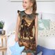 thumbnail image 4 of Balery Western Skeleton Cowboy Horse Camisón de princesa para niñas, pijama de algodón con mangas abullonadas, suave y bonito.-Large, 4 of 6