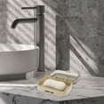 thumbnail image 2 of Unique Bargains 1 Pc Waterproof Soap Holder with Cover Clear Gray Soap Holder for Bathroom 5.51"x4.13"x1.81", 2 of 6