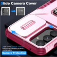 thumbnail image 4 of Funda para GANGXUN Samsung Galaxy A55 5G - Soporte metálico, Función magnética, Rosa, 4 of 5
